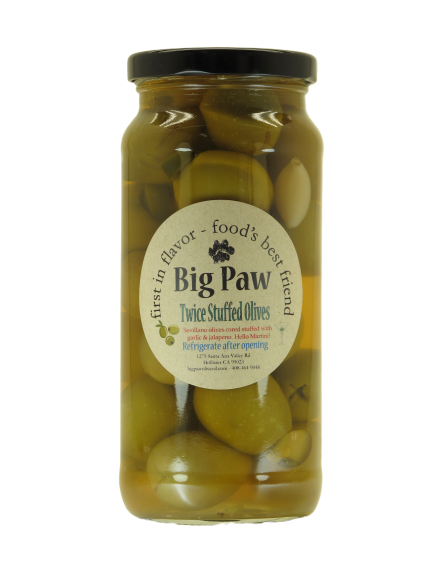 Twice Stuffed Olives - 16 oz Big Paw Olive