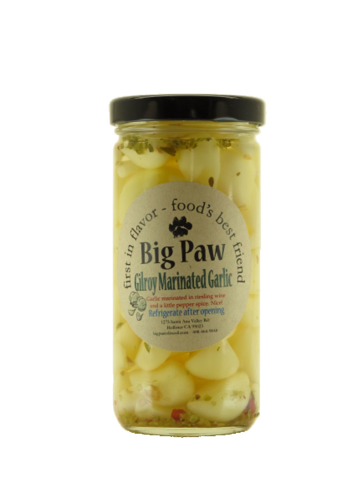 Gilroy Marinated Garlic 8 oz | Big Paw Olive Oil
