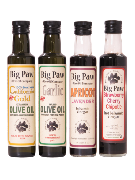 California Gold EVOO and Garlic olive oils