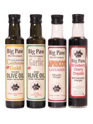 California Gold EVOO and Garlic olive oils