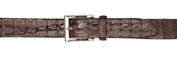 Mauri "0100/35" Brown Genuine Hornback Crocodile Raised Tail Belt