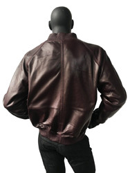 G-Gator Burgundy Genuine Lambskin Leather Baseball Varsity Bomber Jacket 1051.