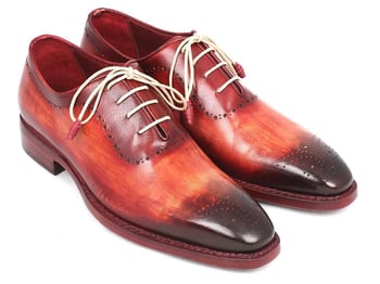 Paul Parkman ''0251'' Reddish Camel Genuine Leather Oxfords Shoes