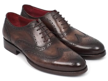 Paul Parkman "027-BRW'' Brown Genuine Leather Wingtip Shoes.