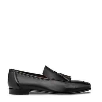 Mezlan "Javea" Black Genuine Soft Skin Leather Tassel Loafer 21146.