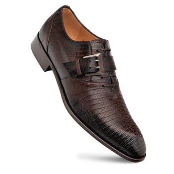 Mezlan 50199-L Brown Lizard Hybrid Monk Oxford Shoe Handmade in Spain