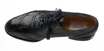 Ferrini Black Genuine Alligator Belly Dress Shoes F3673BL