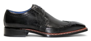 Emilio Franco Marco Men's Black Italian Calf Leather Derby Shoes