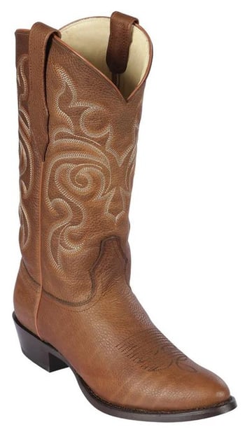 Los Altos Honey Genuine Grisly Leather Round Toe Cowboy Boots 652751