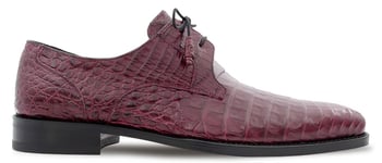 Mezlan Anderson Burgundy Genuine Crocodile Derby Shoes 13584-F.