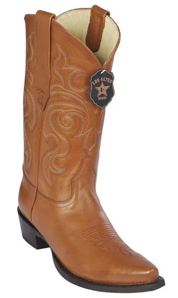 Los Altos Honey Genuine Pull Up Leather Snip Toe Cowboy Boots 943851