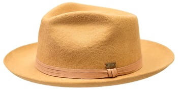 Bruno Capelo Camel Australian Wool Snap Brim Fedora Dress Hat IV-973