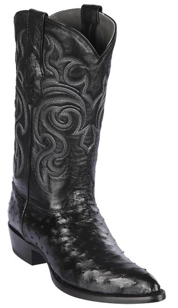 Los Altos Brown Genuine Full Quill Ostrich J Toe Cowboy Boots 990307