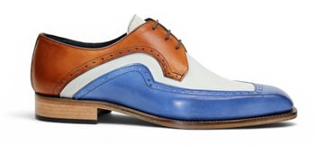 Duca Di Matiste Velletri Blue Combo Calf Leather Dress Shoes