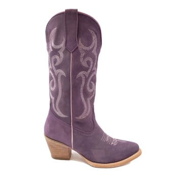 Ferrini Ladies "Quinn" Lilac Full Grain Leather Snipped Toe Cowgirl Shoes 84861-44