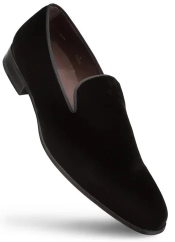 Mezlan "Lublin" Black Genuine Rich Velvet Formal Slip On Shoes 9273.