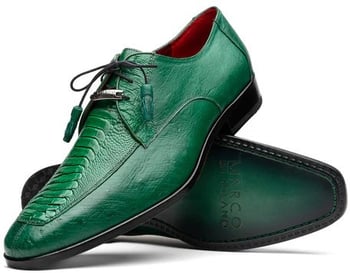 Marco Di Milano ''Andretti'' Green Genuine Ostrich Leg Dress Shoes