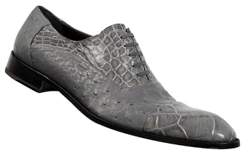 Mauri  "Leisurely" 4059 Medium Grey Genuine Alligator / Ostrich Shoes