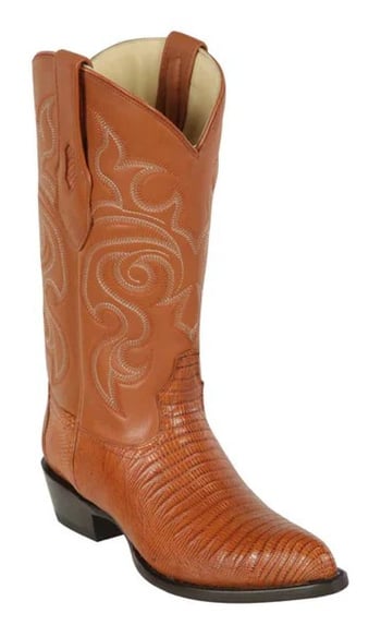 Los Altos Honey Genuine Teju J Toe Cowboy Boots 990751