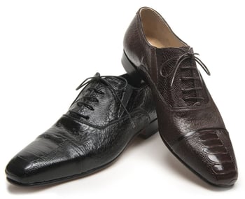 Mauri Capitano 4660 Men's Ostrich-Leg and Pecary Leather Dress Shoes