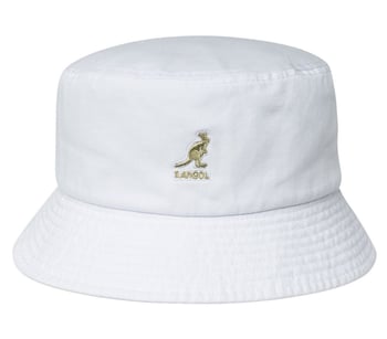 Kangol White Casual Cotton Canvas Bucket Hat K4224HT