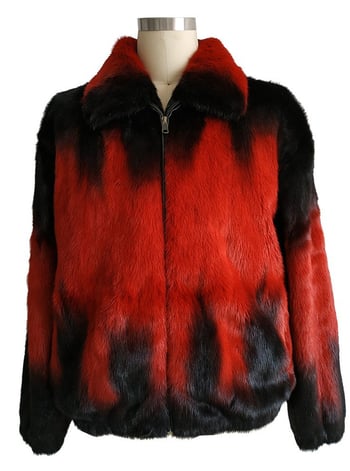 Winter Fur Red Genuine Full Skin Mink Bomber Jacket M59R01RDT.