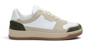 Duca Di Matiste DC80 Green Combo Calf Leather and Suede Rubber Sole Casual Shoes