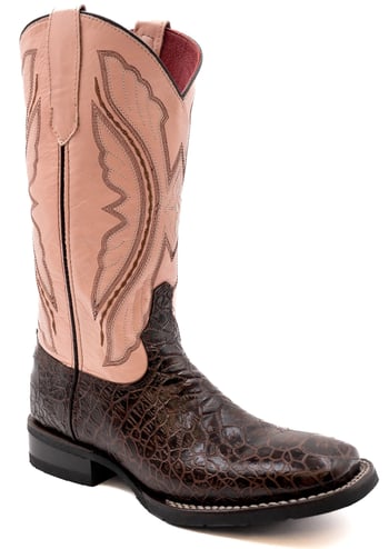 Ferrini Ladies "Kai" Chocolate Sea Turtle Print Leather Square Toe Cowgirl Boots 92593-09