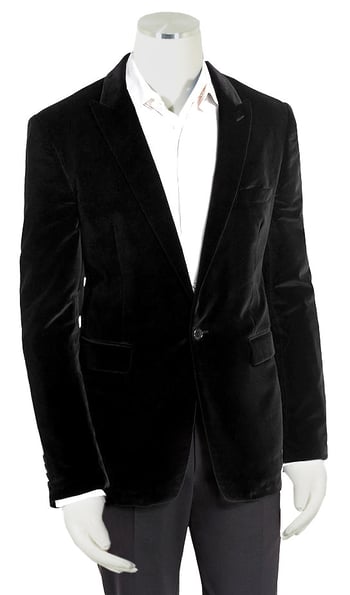 Cielo Black Velvet Modern Fit Blazer B6197