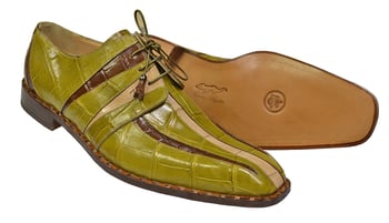 Mauri "3297" Khaki / Linen / Mocha All Over Genuine Alligator Shoes