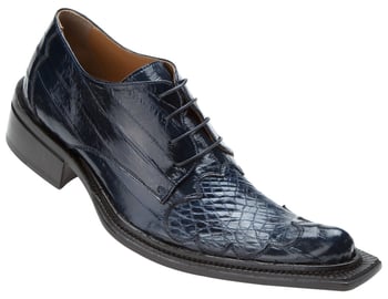 Mauri "Viper" 44295 Wonder Blue Genuine Eel Crocodile Shoes