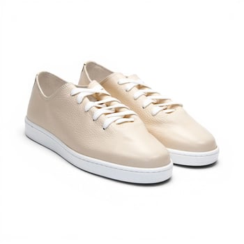 Duca Di Matiste Max Latte Dollaro Leather Rubber Sole Sneaker-Inspired Casual Shoes