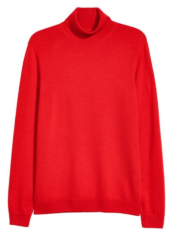 Bagazio Red Modern Fit Turtleneck Sweater Shirt BM2102