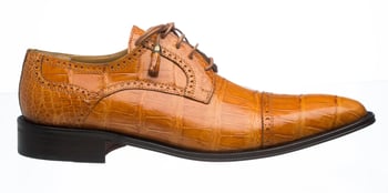 Ferrini Cognac Genuine Alligator Belly Dress Shoes F216CG