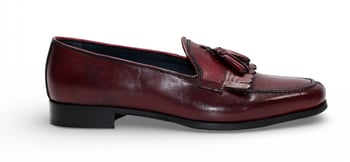 Duca Di Matiste Adam Leather Tassel Loafer Antique Red Made in Italy