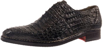 Mauri "Granduer" 1118 Dark Brown Genuine All-Over Hornback Crocodile Shoes