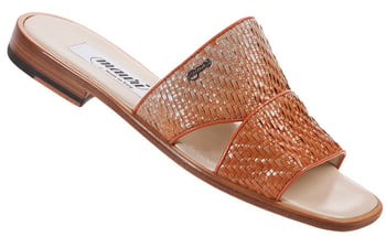 Mauri "1352/3" Beige / Orange Genuine Woven Leather Sandals