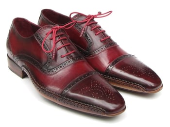 Paul Parkman 5032 Red / Burgundy Genuine Leather Oxfords Shoes