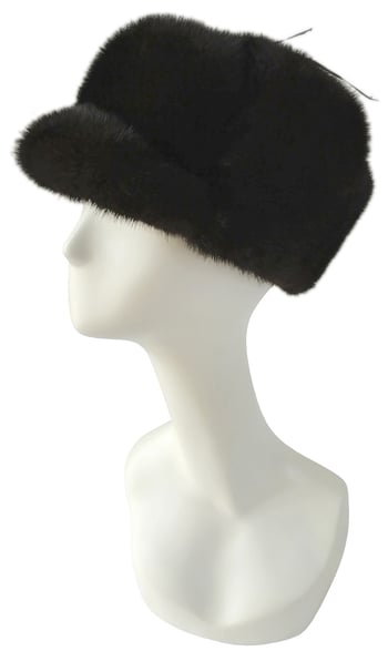 Winter Fur Brown Genuine Mink Hat M59H02BR.