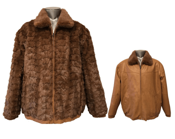 Winter Fur Timber Genuine Diamond Mink / Leather Bomber Reversible Jacket M00R01TIR.