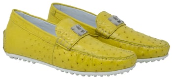 Mauri "Sunset" 3470 Mimosa Genuine Ostrich Loafer Shoes.