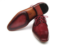 Paul Parkman 022 Burgundy Genuine Leather Ghillie Lacing Shoes