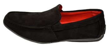 Tayno "Mirp" Black Vegan Suede Moc Toe Driving Loafers