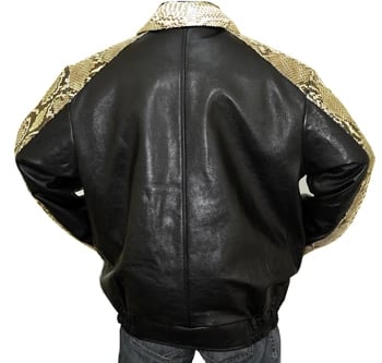 G-Gator Genuine Python Snake Skin / Leather Jacket 2095.