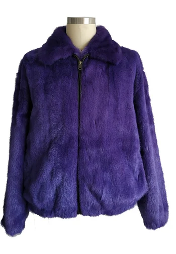 Winter Fur Purple Genuine Mink Full Skin Jacket M59RO1PP.