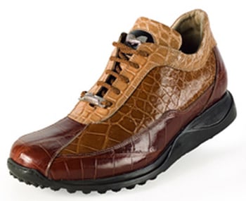 Mauri "30400" Camel / Rust / Taupe All Over Genuine Alligator Sneakers