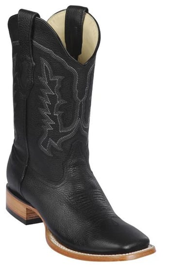 Los Altos Brown Genuine Grisly Wide Round Toe Cowboy Boots 8272705