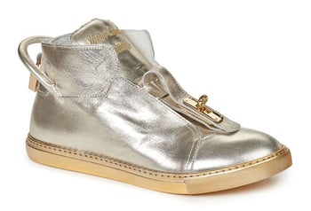 Mauri Toledo 6115 Metallic Silver Genuine Nappa Leather Men's Lace-Up Shoes