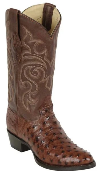 Los Altos Kango Genuine Ostrich Round Toe Cowboy Boots 650360