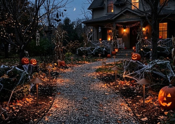 Halloween Pathway Lighting Ideas for a Spooky Front Yard